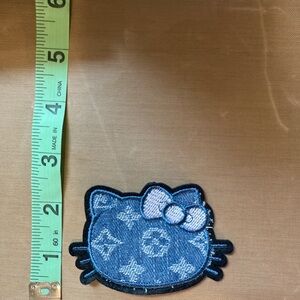 Blue Denim Iron on Cat Patch